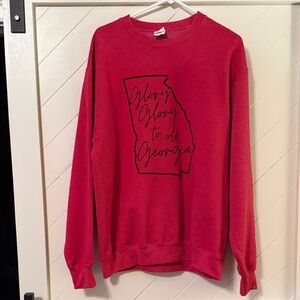 Port and Company Red Georgia Graphic Sweatshirt